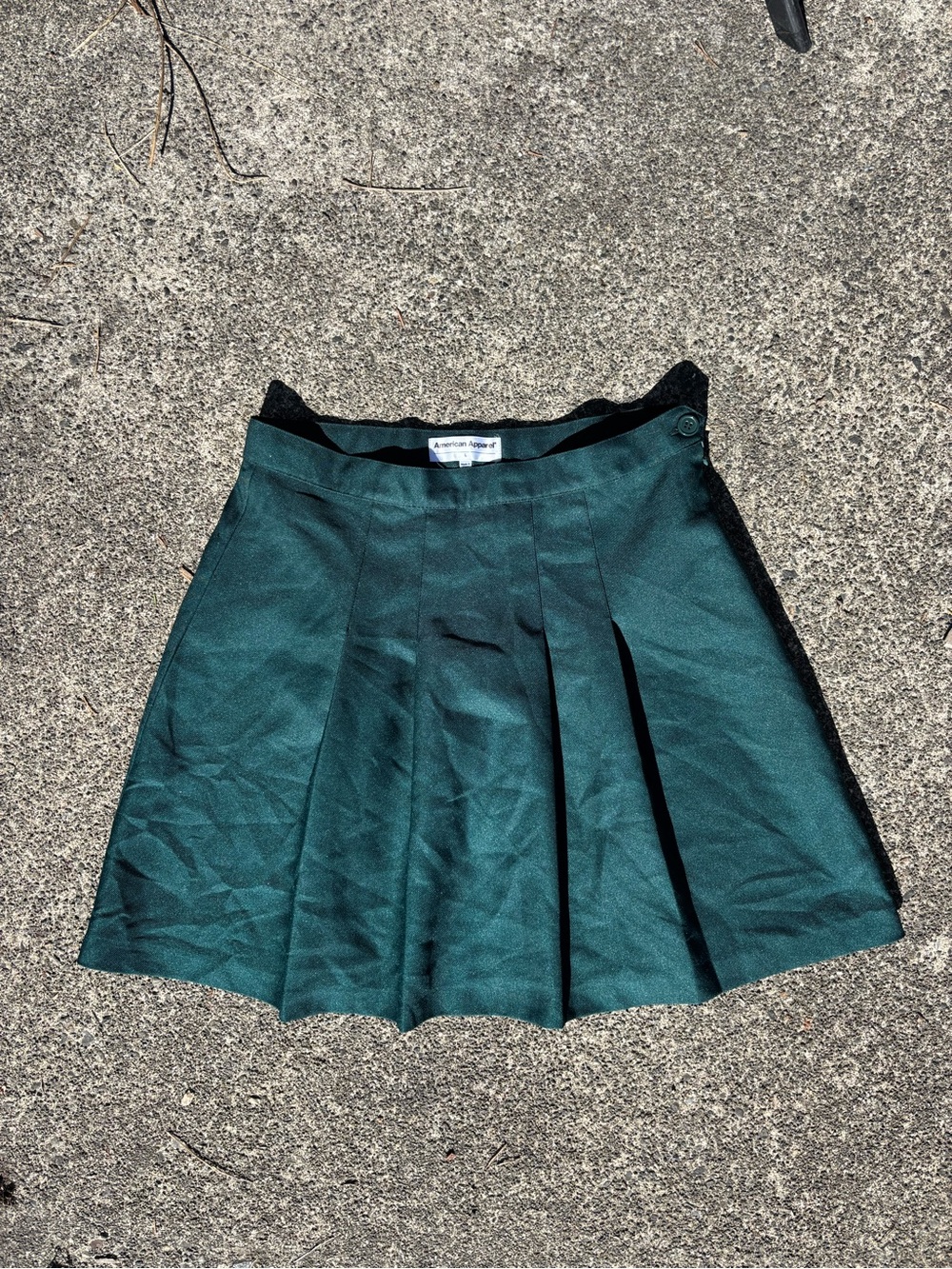 American Apparel Forest Green Cheer Skirt